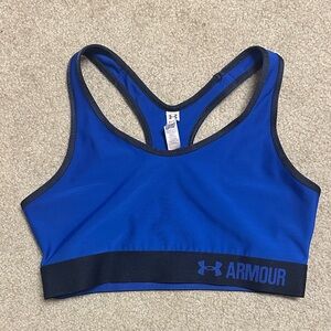 Under Armour Royal Blue Sports Bra with Black Accents